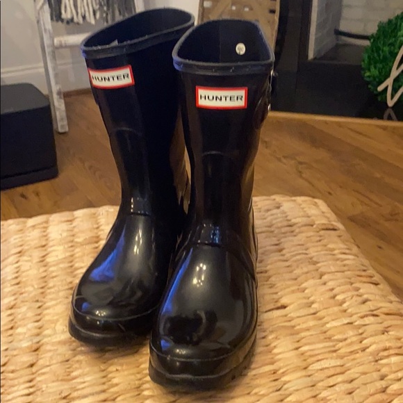 Hunter Shoes - Authentic Hunter Black Short Gloss Rain Boots